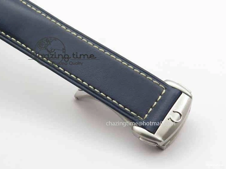 0126 Affordable 2017 Aqua Terra SS XF Best Edition Blue Textured Dial On Blue Leather Strap A 8159